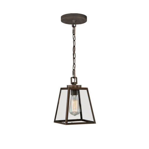 Grant Bronze Farmhouse Mini Pendant Ceiling Light Clear Glass