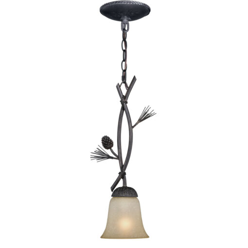 Sierra Bronze Rustic Pinecone Mini Pendant Ceiling Light