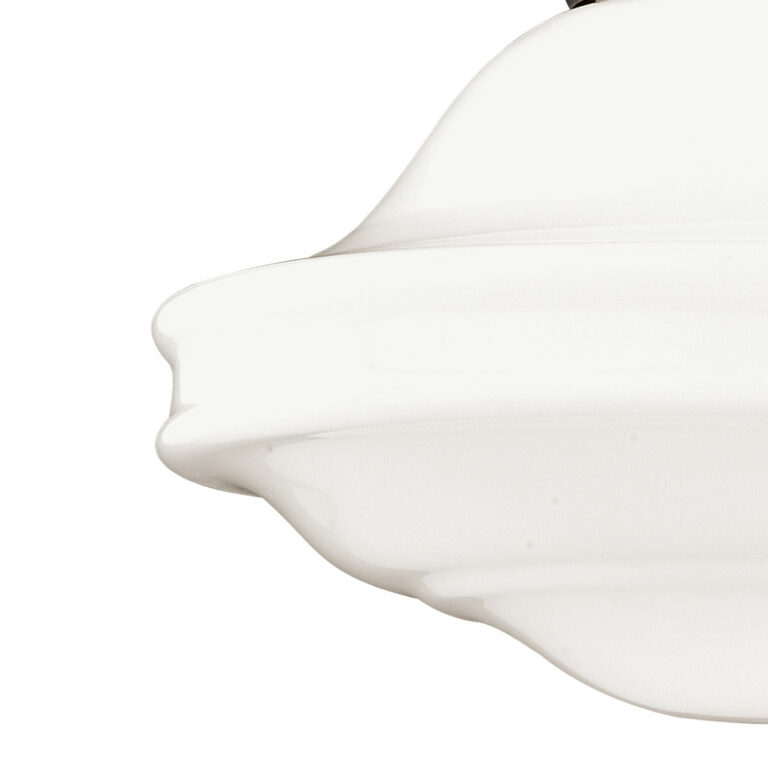 Huntley 1 Light Bronze Farmhouse Schoolhouse Pendant White Glass - Image 4