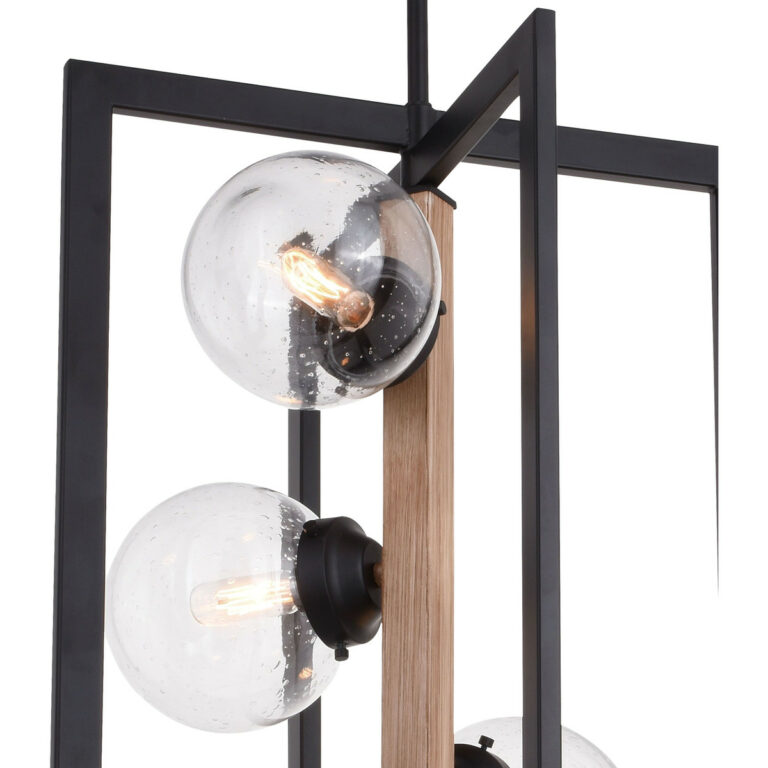 Bridgeview 16 in. 4 Light Pendant Oil Rubbed Bronze and Light Walnut - Image 3