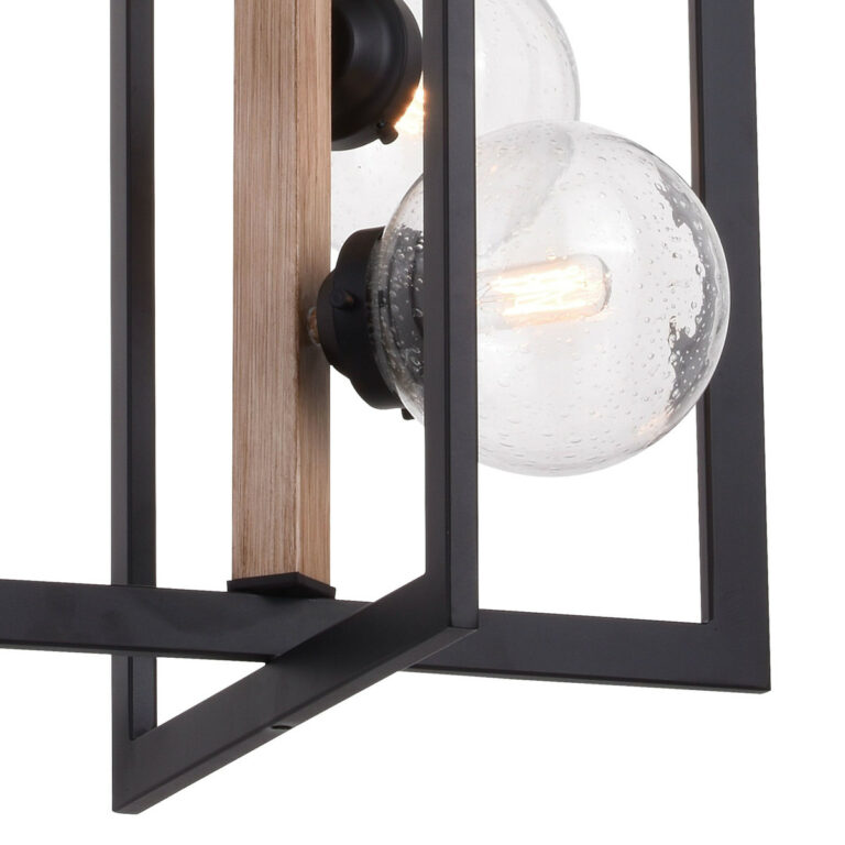 Bridgeview 16 in. 4 Light Pendant Oil Rubbed Bronze and Light Walnut - Image 4
