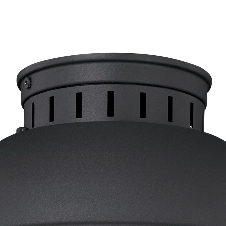Harwich Black Coastal Barn Dome Outdoor Flush Mount Ceiling Light Clear Glass - Image 3