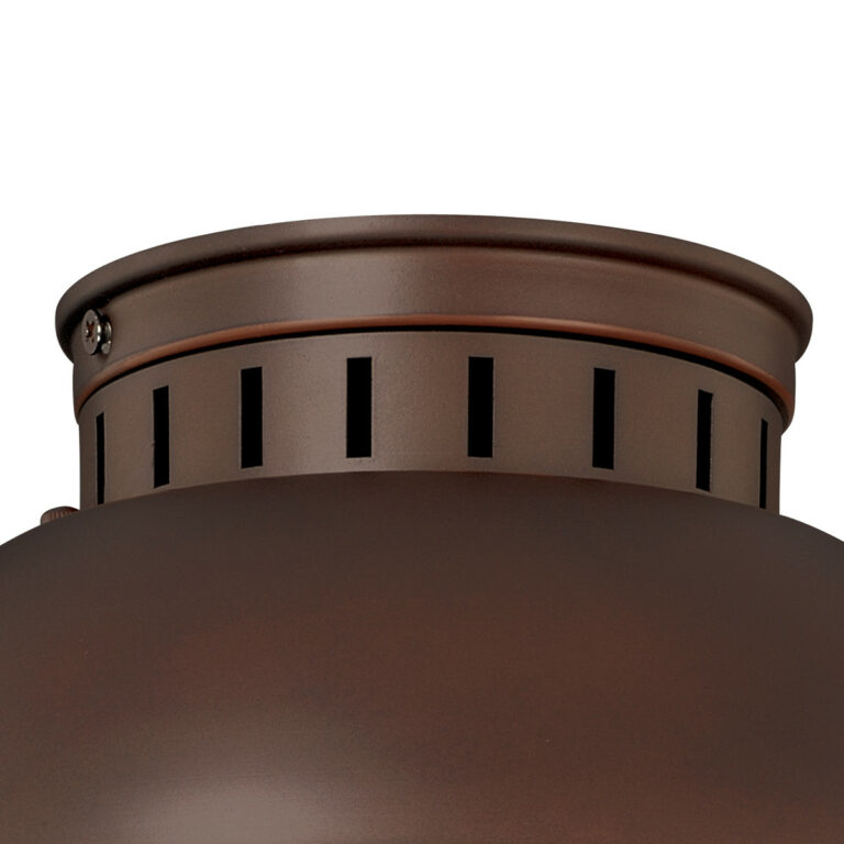 Harwich Bronze Coastal Barn Dome Outdoor Flush Mount Ceiling Light Clear Glass - Image 3