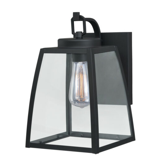 Granville 1 Light Bronze Geometric Outdoor Wall Lantern Clear Glass
