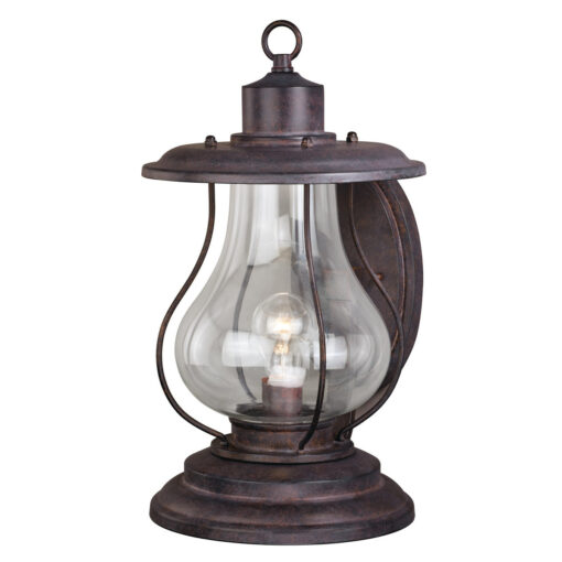 Dockside 1 Light Bronze Coastal Outdoor Wall Lantern Clear Glass