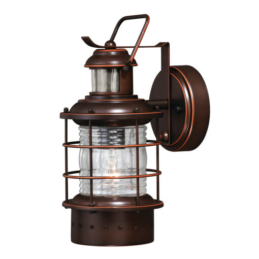 Hyannis Bronze Motion Sensor Dusk to Dawn Coastal Outdoor Wall Light