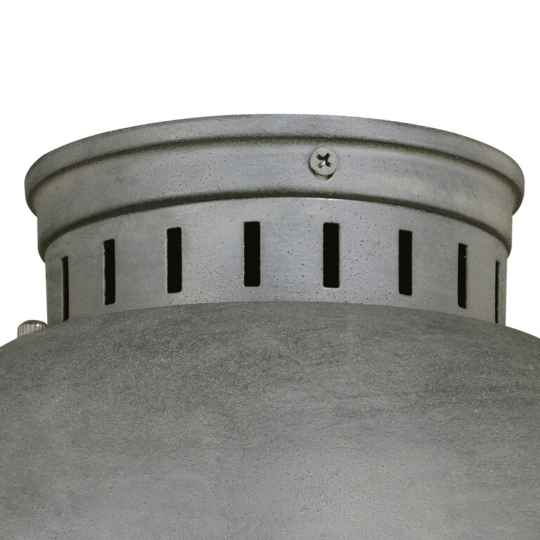 Harwich Gray Coastal Barn Dome Outdoor Flush Mount Ceiling Light Clear Glass - Image 2