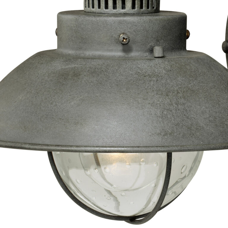 Harwich 1 Light Gray Coastal Barn Dome Outdoor Wall Lantern Clear Glass - Image 4