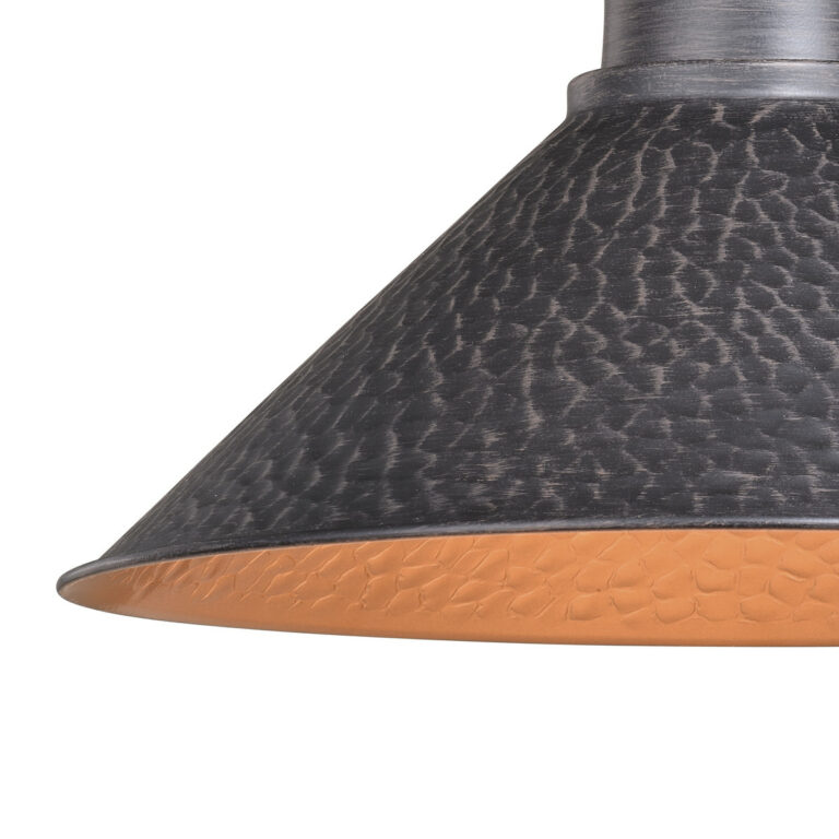 Outland 1 Light Dusk to Dawn Black Gold Farmhouse Barn Dome Outdoor Wall Lantern - Image 3