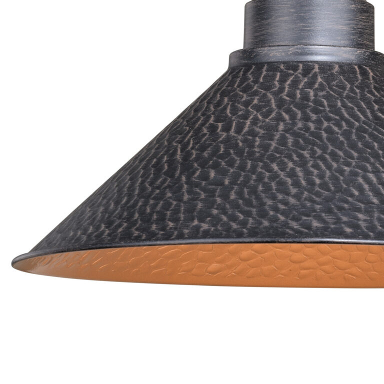 Outland 1 Light Dusk to Dawn Black Gold Farmhouse Barn Dome Outdoor Wall Lantern - Image 4