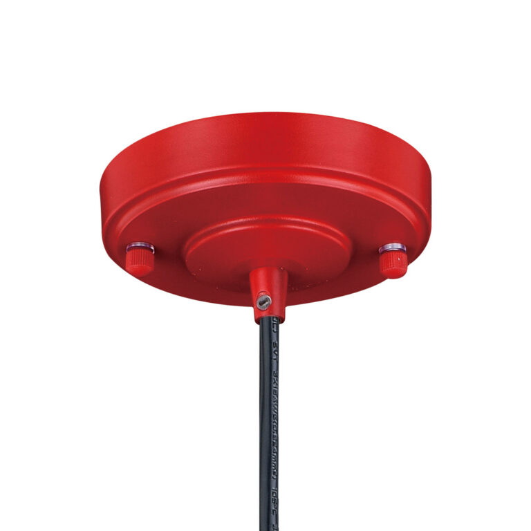 Dorado 1 Light Red White Farmhouse Outdoor Barn Dome Pendant - Image 2