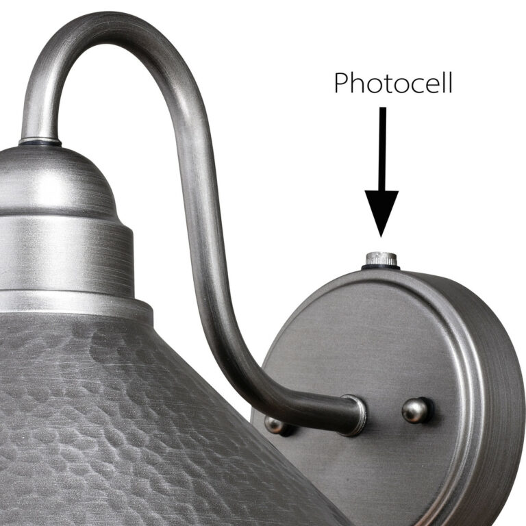 Outland 1 Light Dusk to Dawn Pewter Farmhouse Barn Dome Outdoor Wall Lantern - Image 3