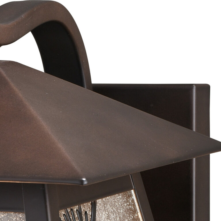 Whitebark 1 Light Bronze Rustic Outdoor Wall Lantern Clear Etched Glass - Image 3