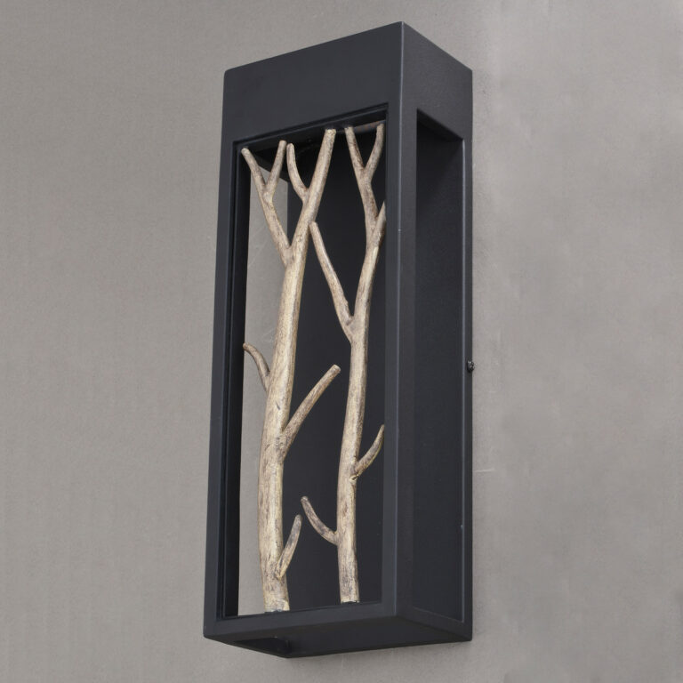 Ocala 1 Light LED Black Rustic Twig Outdoor Wall Sconce - Image 4