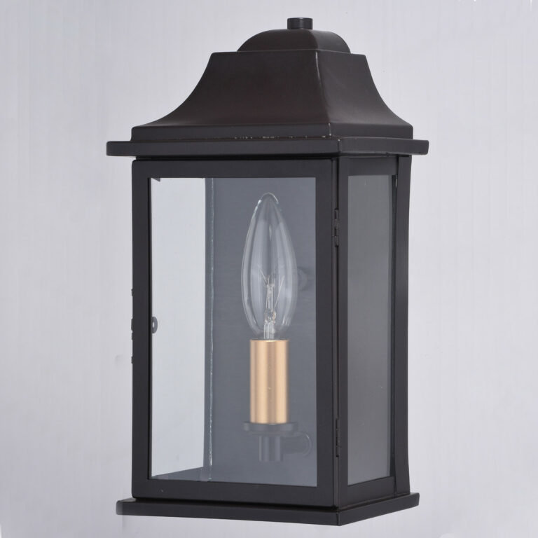 Bristol 1 Light Bronze Outdoor Wall Lantern Clear Glass - Image 2