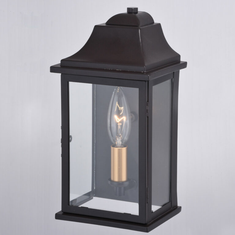 Bristol 1 Light Bronze Outdoor Wall Lantern Clear Glass - Image 3