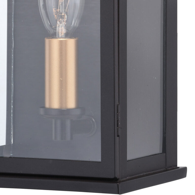 Bristol 1 Light Bronze Outdoor Wall Lantern Clear Glass - Image 4