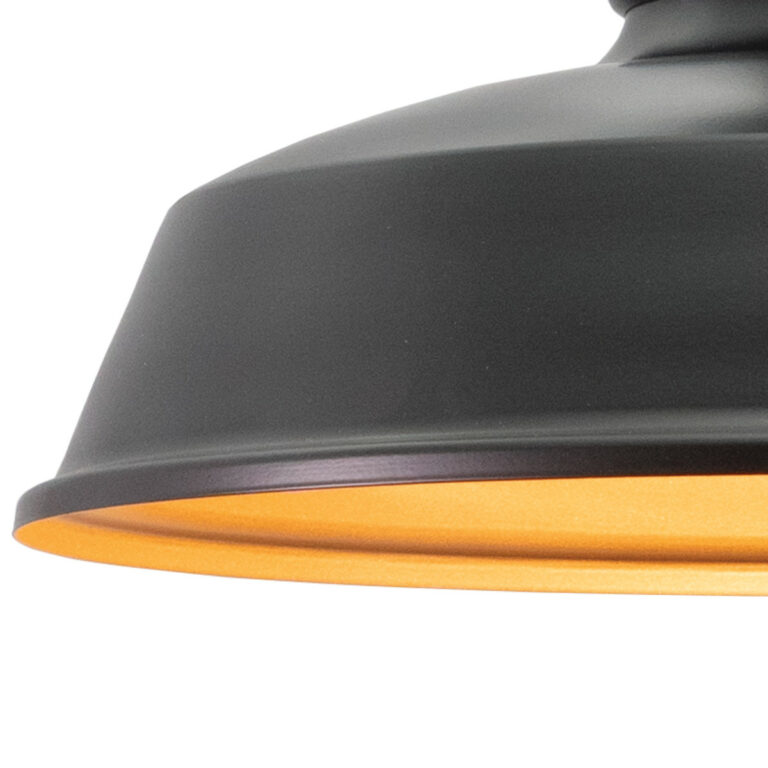 Dorado Bronze Farmhouse Outdoor Flush Mount Ceiling Barn Light Dark Sky - Image 4