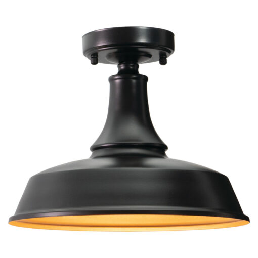 Dorado Bronze Farmhouse Outdoor Flush Mount Ceiling Barn Light Dark Sky