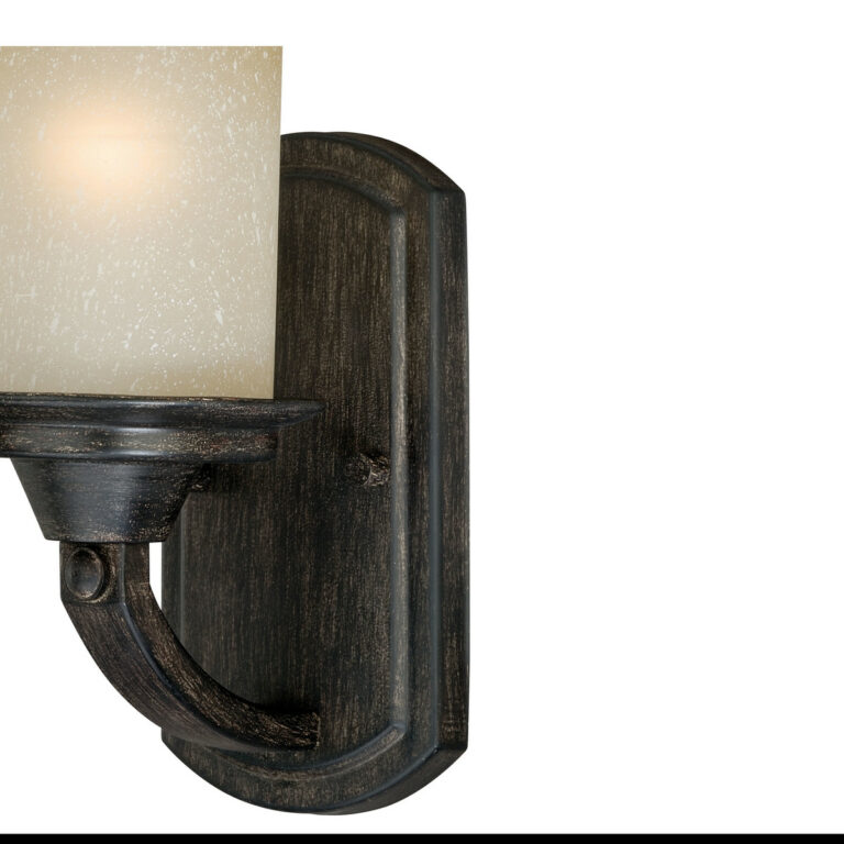 Halifax 1 Light Bronze Rustic Bathroom Wall Fixture - Image 2