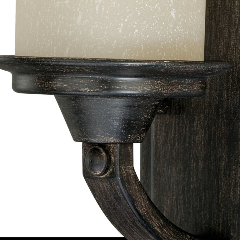Halifax 1 Light Bronze Rustic Bathroom Wall Fixture - Image 3