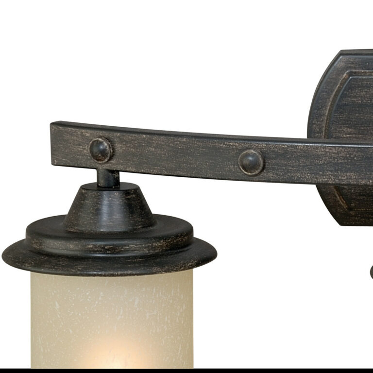Halifax 3 Light Bronze Rustic Bathroom Vanity Fixture - Image 3
