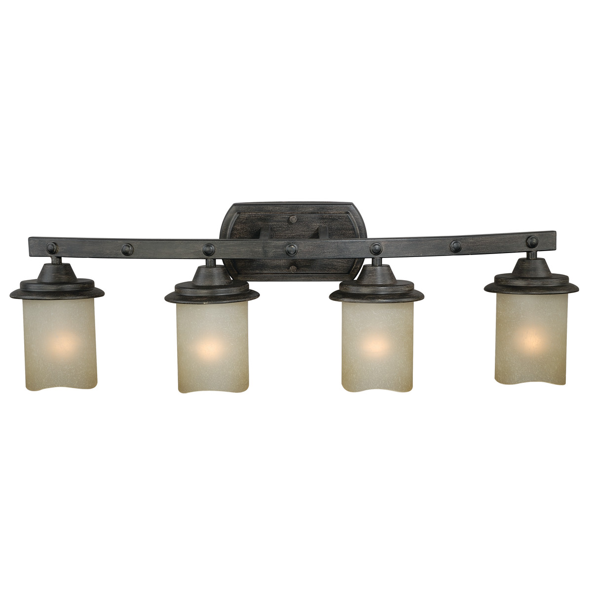 Halifax 4 Light Bronze Rustic Bathroom Vanity Fixture Antlers
