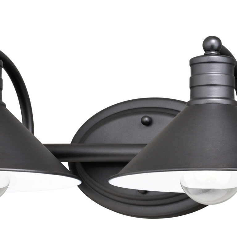 Akron 2 Light Bronze Farmhouse Barn Bathroom Vanity Fixture - Image 2