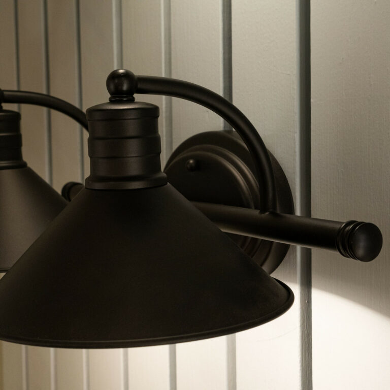 Akron 2 Light Bronze Farmhouse Barn Bathroom Vanity Fixture - Image 4