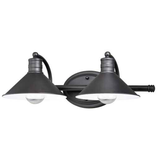 Akron 2 Light Bronze Farmhouse Barn Bathroom Vanity Fixture