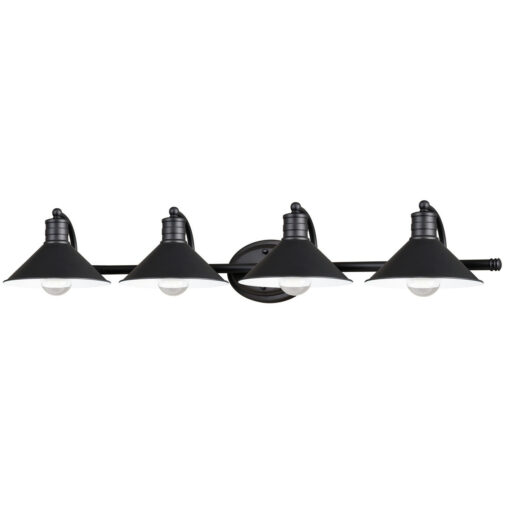 Akron 4 Light Bronze Farmhouse Barn Bathroom Vanity Fixture