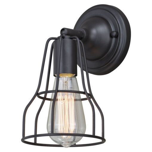 Clybourn 1 Light Bronze Adjustable Wire Cage Bathroom Wall Fixture