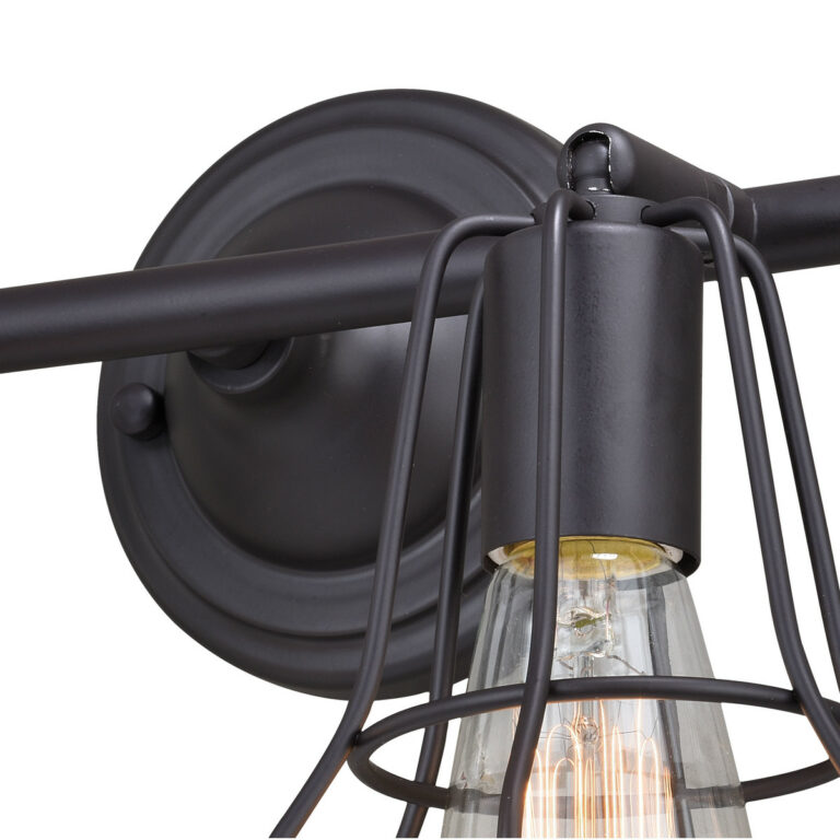 Clybourn 2 Light Bronze Adjustable Wire Cage Bathroom Vanity Fixture - Image 2