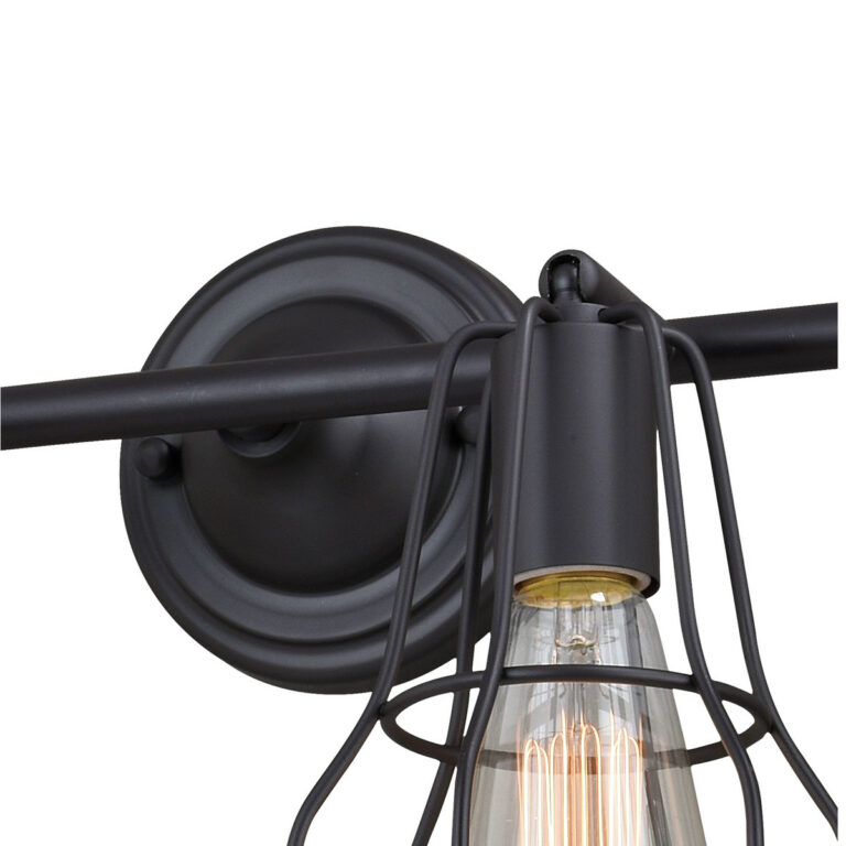 Clybourn 4 Light Bronze Adjustable Wire Cage Bathroom Vanity Fixture - Image 2