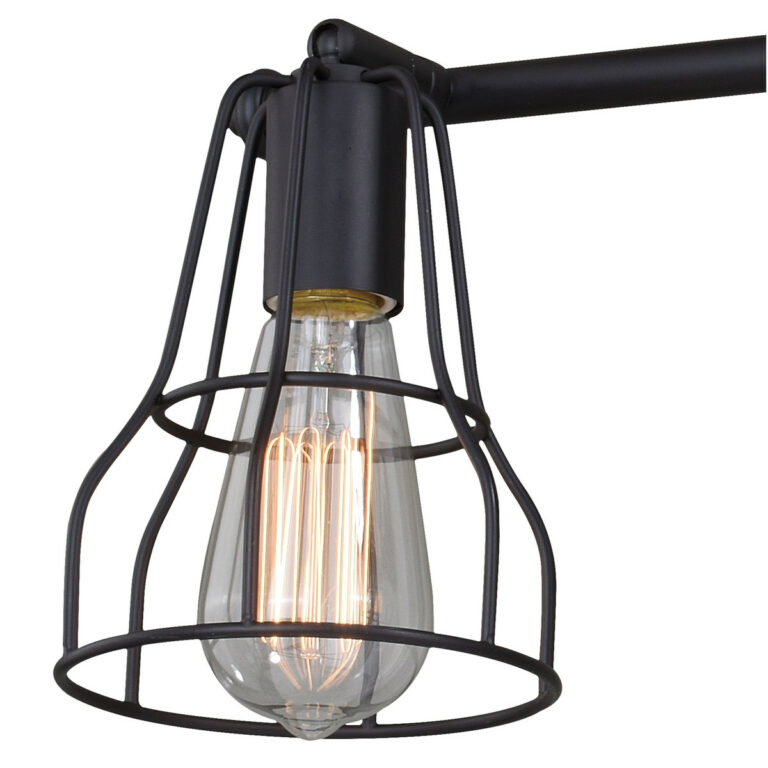 Clybourn 4 Light Bronze Adjustable Wire Cage Bathroom Vanity Fixture - Image 3