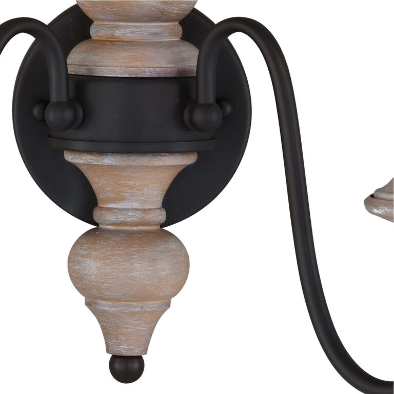 Georgetown 2 Light Gray Wood Farmhouse Candle Wall Sconce - Image 3