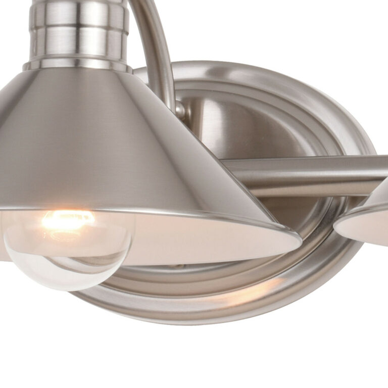 Akron 3 Light Vanity Satin Nickel and Matte White - Image 2