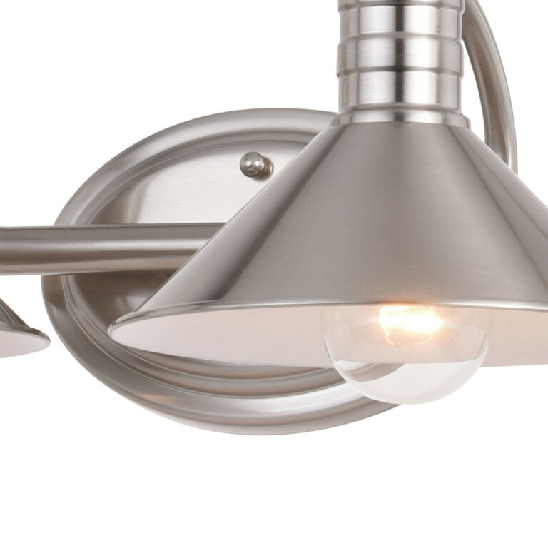 Akron 4 Light Vanity Satin Nickel and Matte White - Image 2