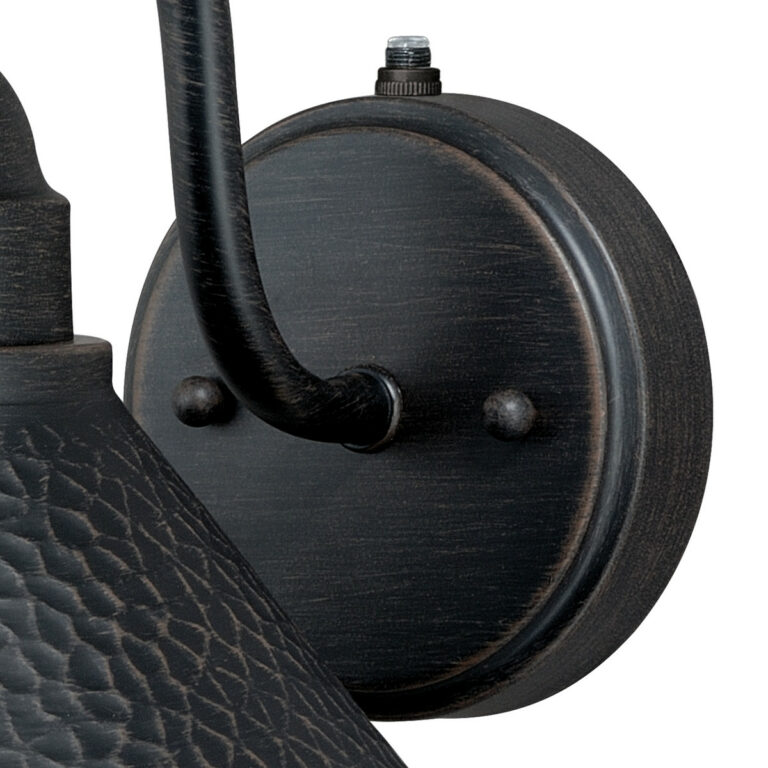 Outland 1 Light Dusk to Dawn Black Gold Farmhouse Barn Dome Outdoor Wall Lantern - Image 2