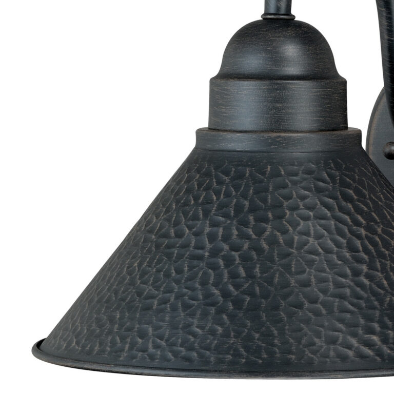 Outland 1 Light Dusk to Dawn Black Gold Farmhouse Barn Dome Outdoor Wall Lantern - Image 3