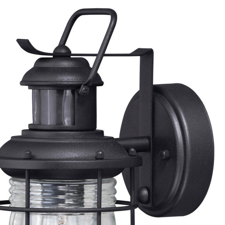 Hyannis Black Motion Sensor Dusk to Dawn Coastal Outdoor Wall Light - Image 2
