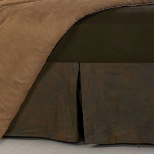 Faux Leather Bed Skirt, Twin